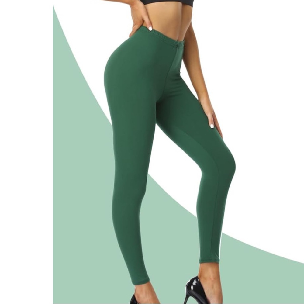 Chic Nation Forest Green Leggings